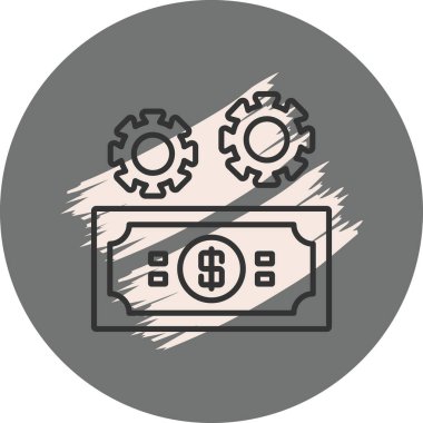 Dolar basit düz illüstrasyon oluştur