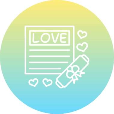 Aşk ve kalplerle beyaz bir çizgi çiziyor.