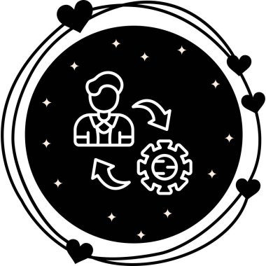 Çalışan Eşsiz Düz Dijital Tasarım Nesnesi