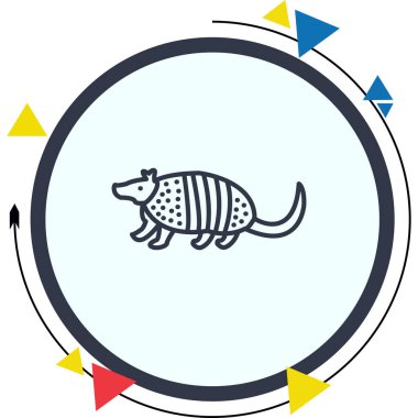 Armadillo simge vektör illüstrasyon tasarımı
