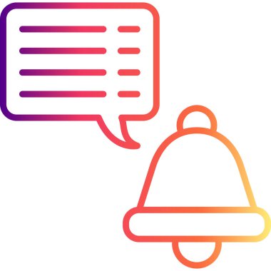 Duyuru: Bell Web simgesi vektör illüstrasyonu