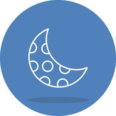 Hilal ay simgesi dekoratif çemberin içinde yıldızlar.