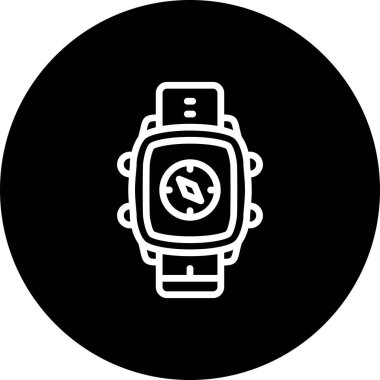 Akıllı Saat Pusula Minimum Düz Kullanıcı Deneyimi Sembolü