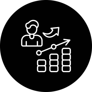 Büyüme web simgesi, basit vektör illüstrasyonu