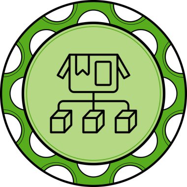 Dağıtım web simgesi vektör illüstrasyonu