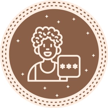 erkek avatar simgesi, vektör illüstrasyon tasarımı