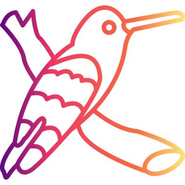 Violet taçlandırılmış Sinekkuşu Yaratıcı Modern Düz Vektör Tasarımı