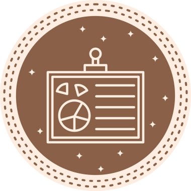 Pasta çizelgesi. sunum tahtası simgesi