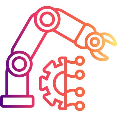 Robotik Kol modern simgesinin vektör çizimi