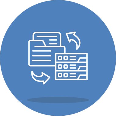 Veri Yedekleme Profesyonel Düz Grafik Sembolü