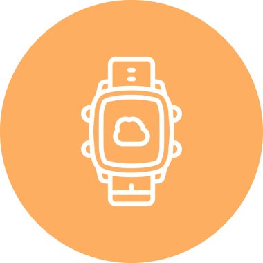 Akıllı Saat Bulut Yüksek Çözünürlüklü Minimum Vektör Tasarımı