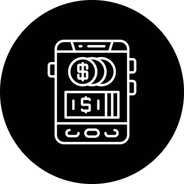 Cep Telefonu Web simgesi vektör illüstrasyonu