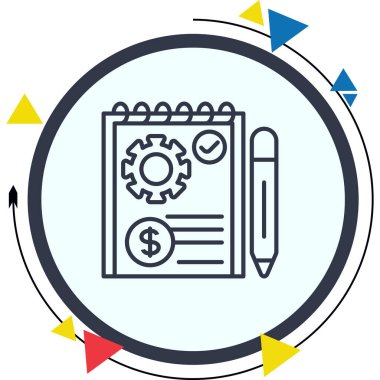 Proje Yönetimi web simgesi vektör illüstrasyonu