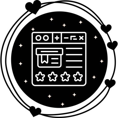 Simge vektör illüstrasyon tasarımını gözden geçir