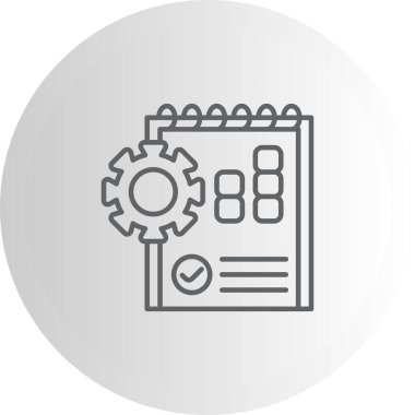 Proje Yönetimi web simgesi vektör illüstrasyonu