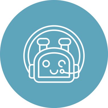 Bot simgesi, vektör illüstrasyonu basit tasarım