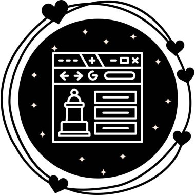 Çevrimiçi Satranç Sofistike Özel Arayüz Tasarımı Elemanı