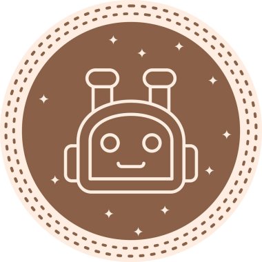 Bot web simgesi vektör illüstrasyonu