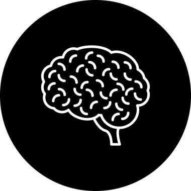 Beyin satırı simgesi, vektör çizim