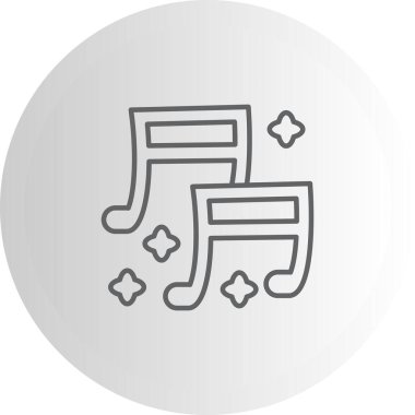 müzik web simgesi vektör illüstrasyonu
