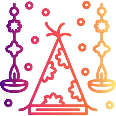 parti şapka web simgesi vektör illüstrasyonu