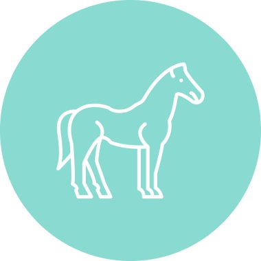 At vektörü illüstrasyonunun basit taslak simgesi