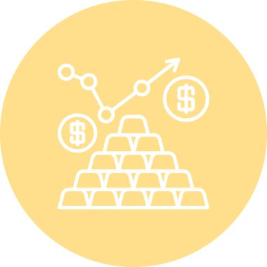 Altın külçeler, madeni paralar ve bankacılık uygulamaları veya ticaret sayfaları için uygun yükselen bir büyüme okunun yer aldığı modern finans illüstrasyonu.