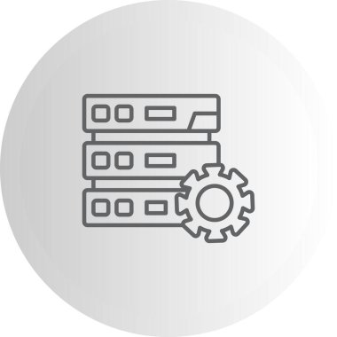 Yapılandırma Satırı Simgesi, Vektör İllüstrasyonu 