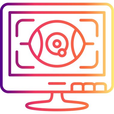 Retinal Tarama Web simgesi vektör çizimi