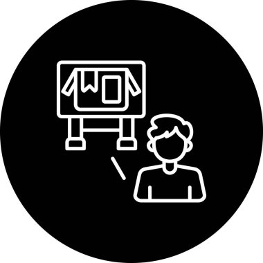 sunum web simgesi vektör illüstrasyonu