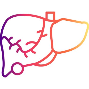 Karaciğer ağ ikonu vektör illüstrasyonu