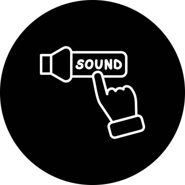 Ses web simgesi vektör illüstrasyonu