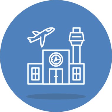 Modern havaalanı simgesinin vektör illüstrasyonu