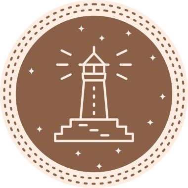 Deniz feneri Minimum Düz Kullanıcı Deneyimi Sembolü