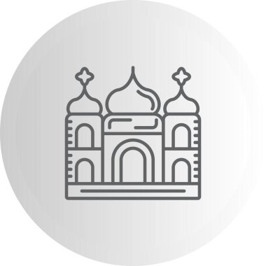 Taj Mahal web simgesi vektör illüstrasyonu