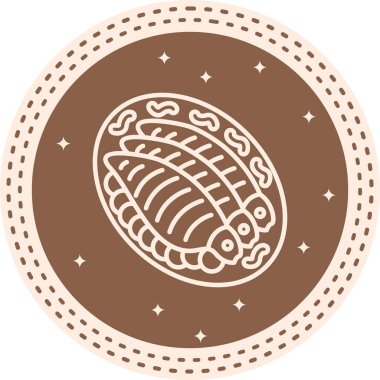 Fish Fry Yenilikçi Düz Ürün Tasarım Sembolü