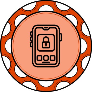 Mobil Kilit Özelleştirilmiş Özel Vektör Sanatı Nesnesi
