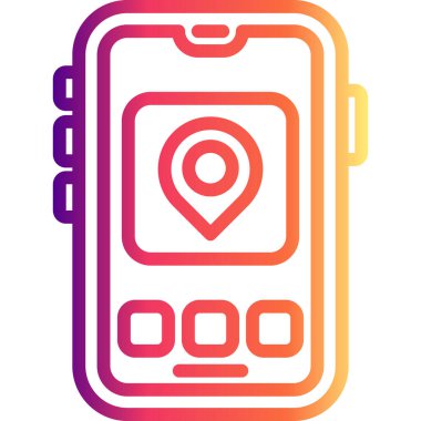 konum web simgesi vektör illüstrasyonu