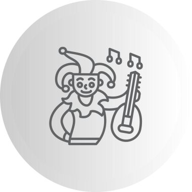 Soytarı Palyaço Ağ ikonu vektör illüstrasyonu