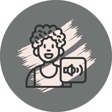 Ses web simgesi vektör illüstrasyonu