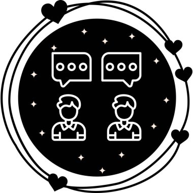 Tartışma. Web simgesi basit illüstrasyon