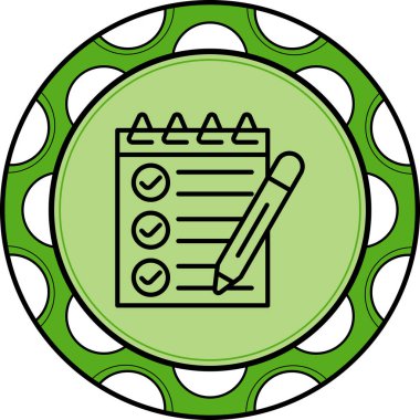 liste web simgesi vektör illüstrasyonu