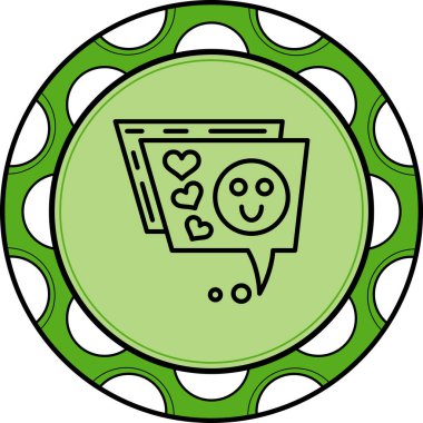 ileti web simgesi vektör illüstrasyonu