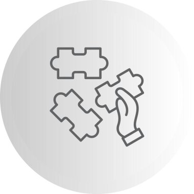 Basit dairesel amblem videosu, kahverengi arkaplanda diğer parçaların ve yıldızların yanında el yapbozu parçalarını gösteriyor..