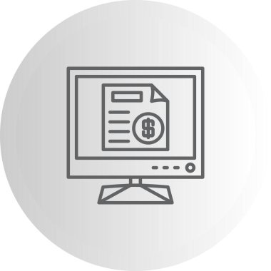 Beyaz Arkaplanda Fatura Simgesi olan Lcd Ekranı