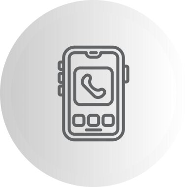 Ekranda üç düğmeli telefon ahizesi simgesini gösteren akıllı telefon.