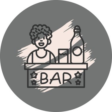 Bar Web simgesi vektör illüstrasyonu