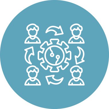 Çalışan Web simgesi vektör illüstrasyonu