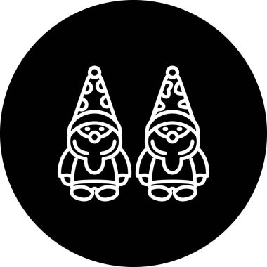 Gnomes web simgesi vektör illüstrasyonu