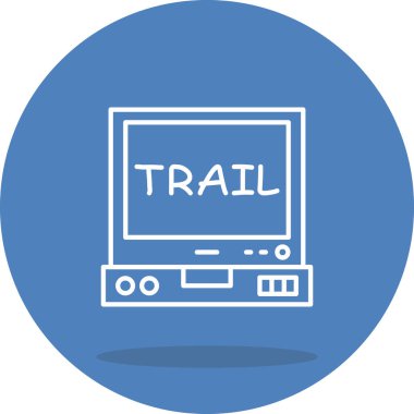 Deneme web simgesi vektör illüstrasyonu